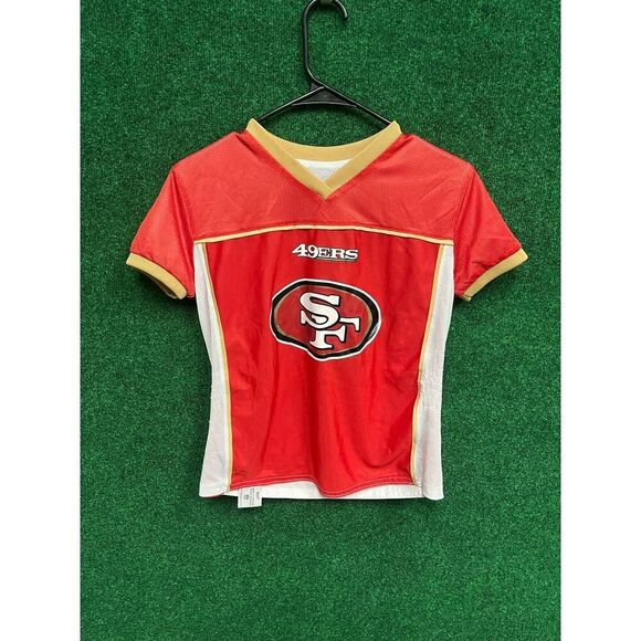 Youth San Francisco 49ers Reversible Red & Gold Flag Football Jersey Sz Medium - Picture 1 of 7